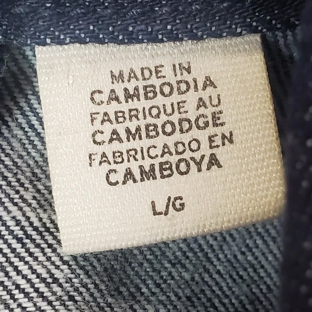 Levi's Denim Jacket Mens Large Dark Wash Blue Trucker Waxed Type 3  Workwear Y2K